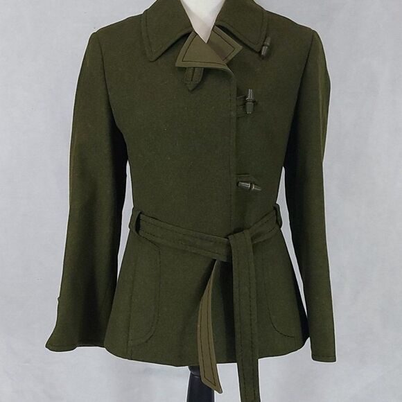 Vintage Hammerer Green Loden Boiled Wool Felt Hunter Jacket sz S Made in Autria - Picture 11 of 11